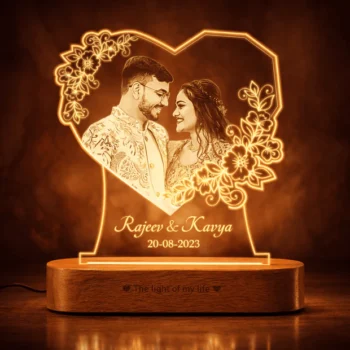 Radiant Love: Personalized Photo Glow Lamp